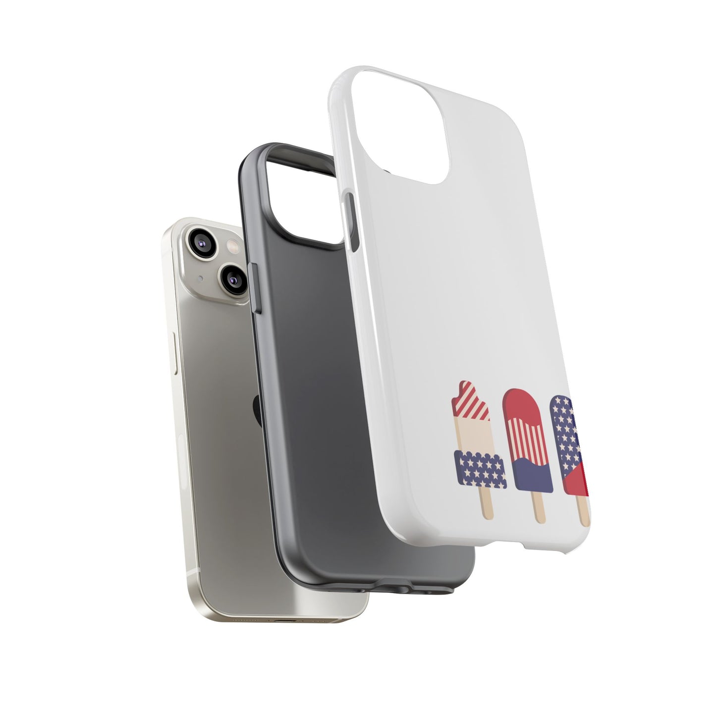 Patriotic Phone Case - Tough Cases with Ice Cream Popsicle Design