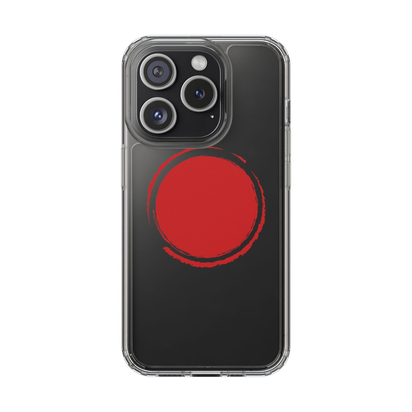 Minimalist Red Circle Clear Phone Case - Sleek & Stylish Protection