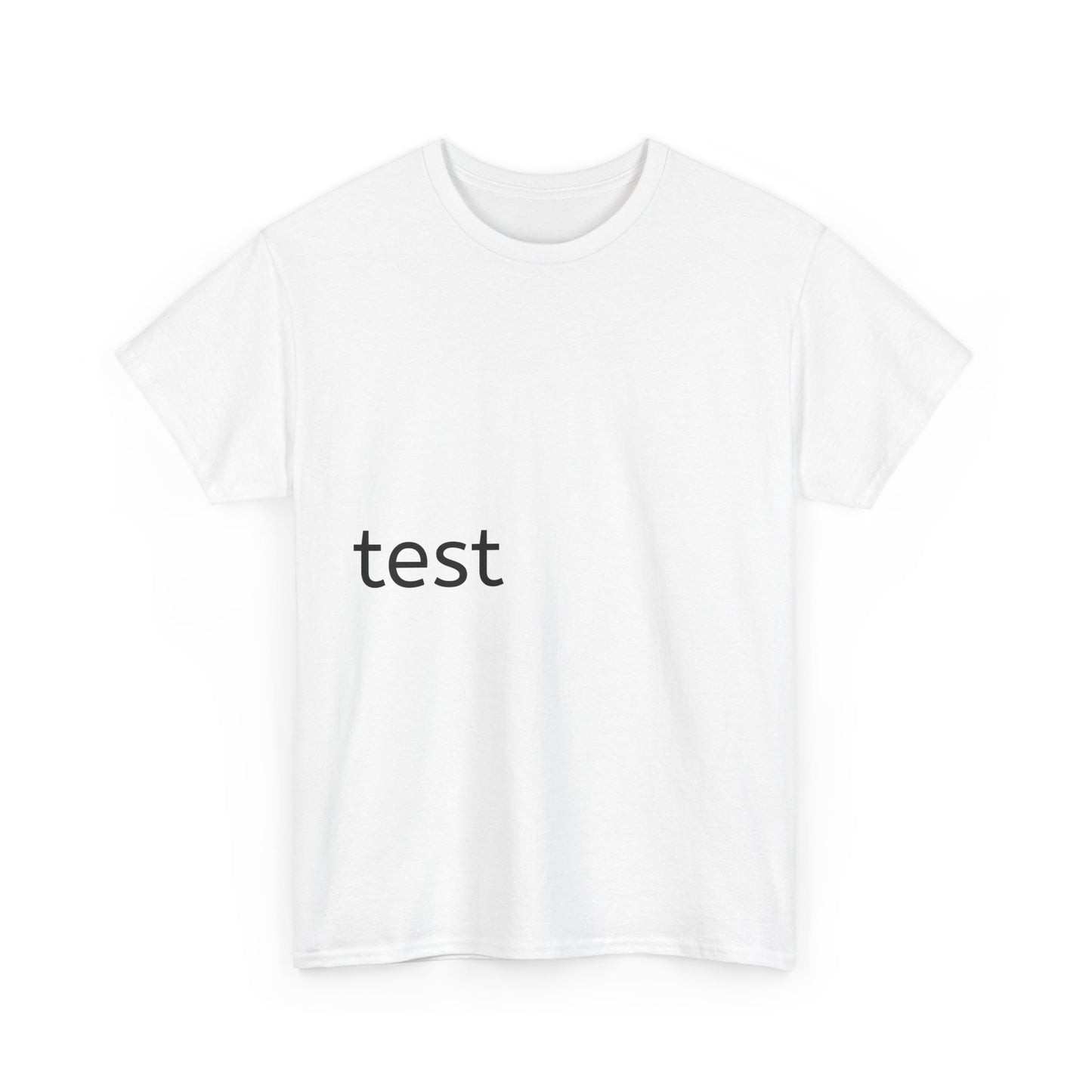 Minimalist Unisex Heavy Cotton Tee with 'test' Print