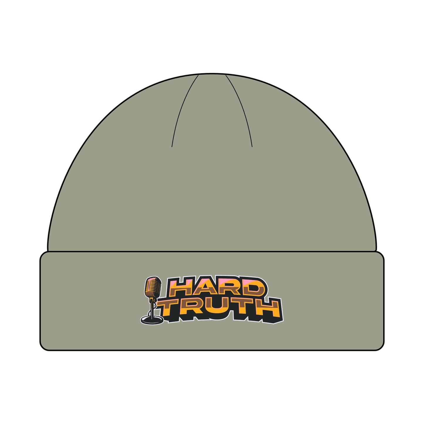 Hard Truth Cuff Beanie - Warm Red & Black Knit Hat for Cold Weather