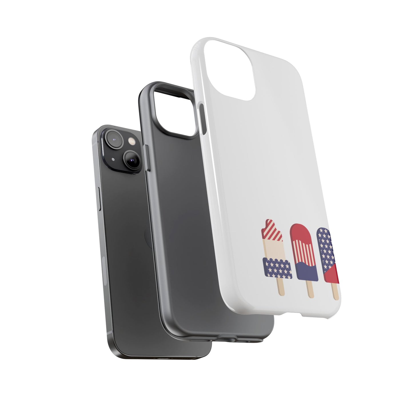 Patriotic Phone Case - Tough Cases with Ice Cream Popsicle Design