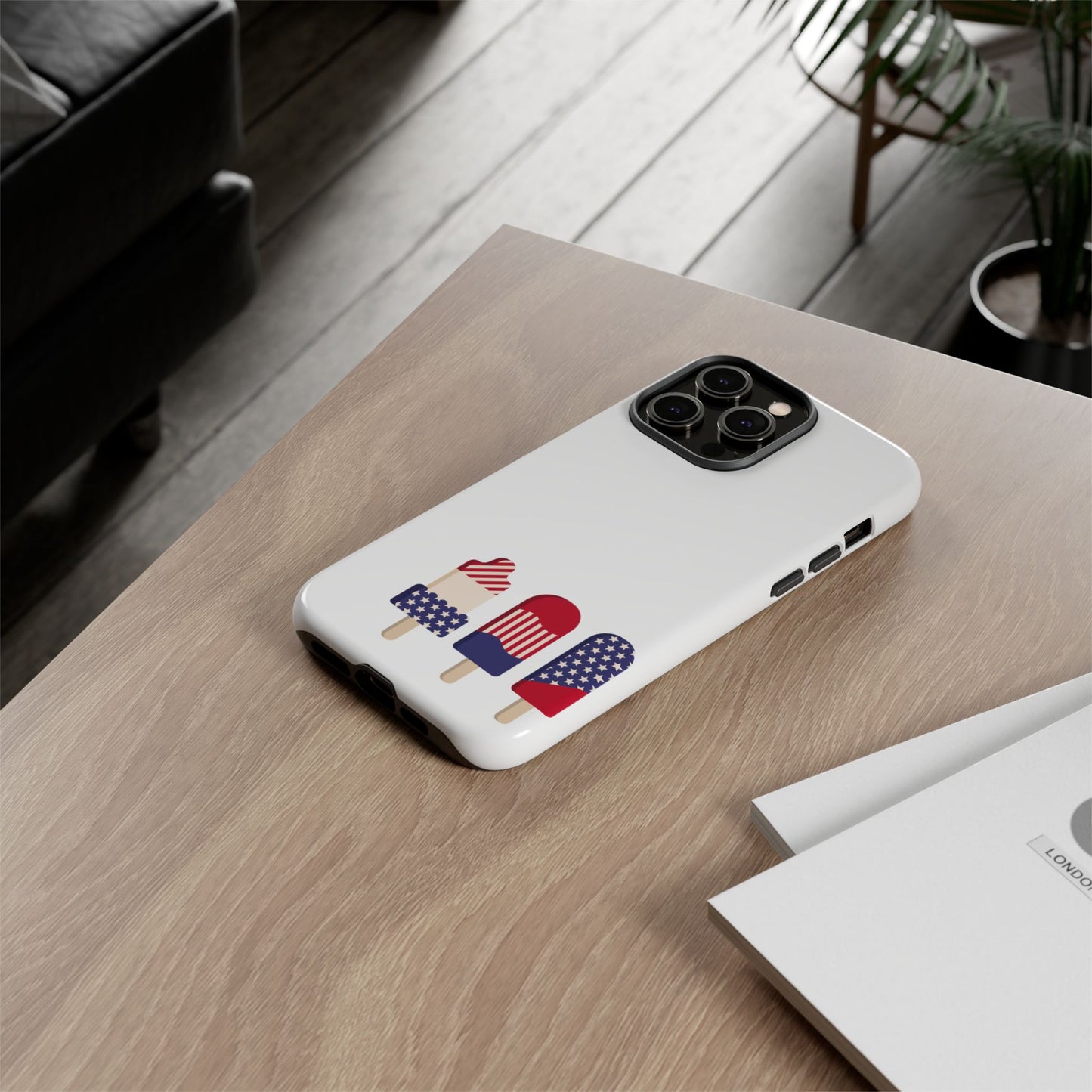 Patriotic Phone Case - Tough Cases with Ice Cream Popsicle Design
