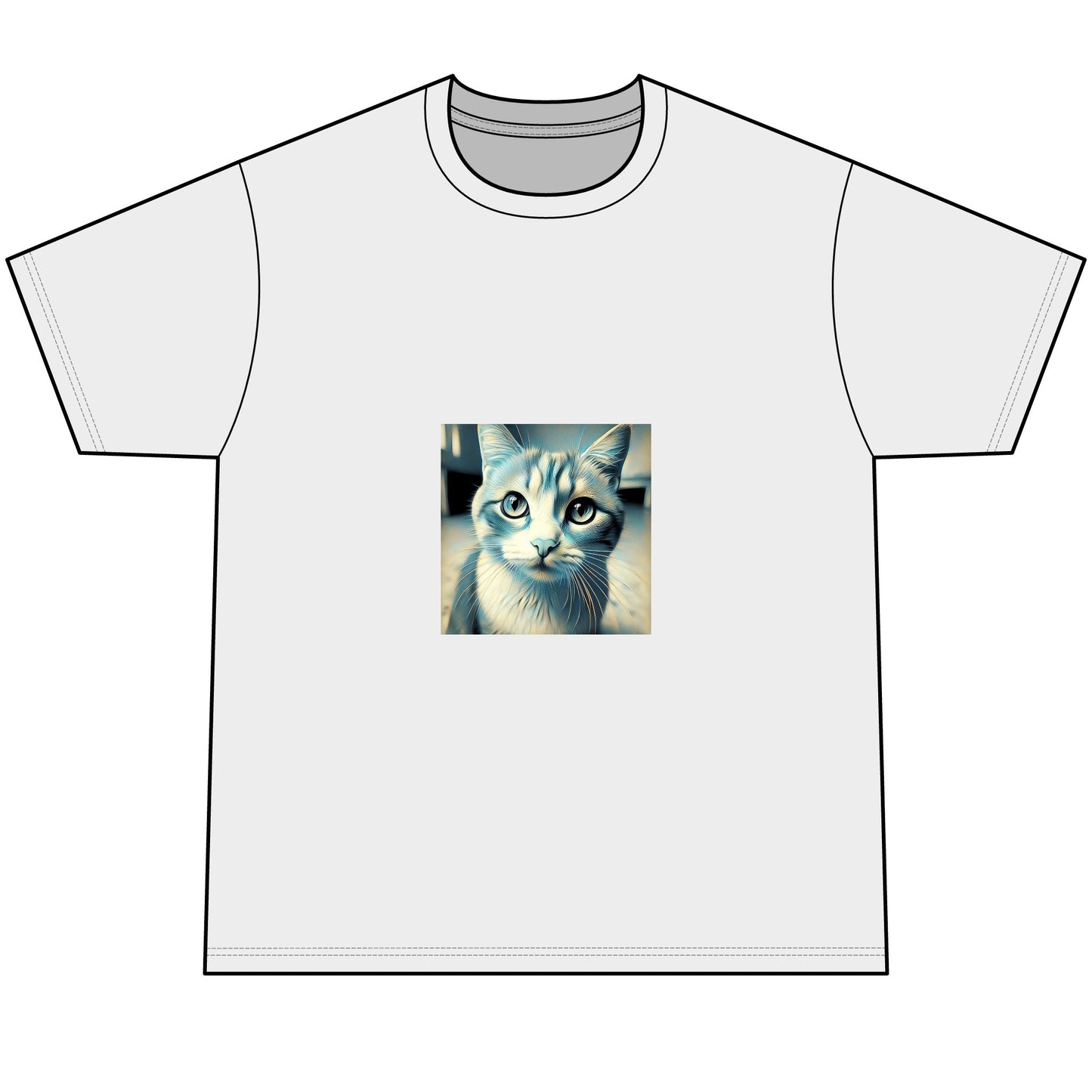Men's Cat & Bear Graphic T-Shirt - Cute Animal Design for Pet Lovers