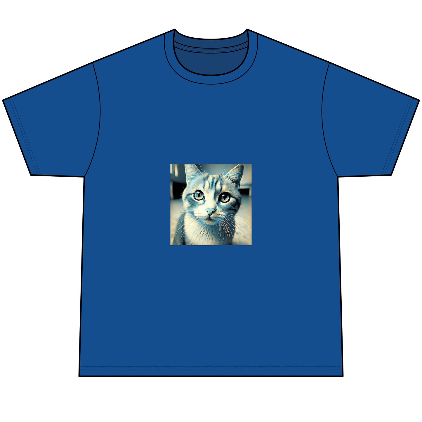 Men's Cat & Bear Graphic T-Shirt - Cute Animal Design for Pet Lovers