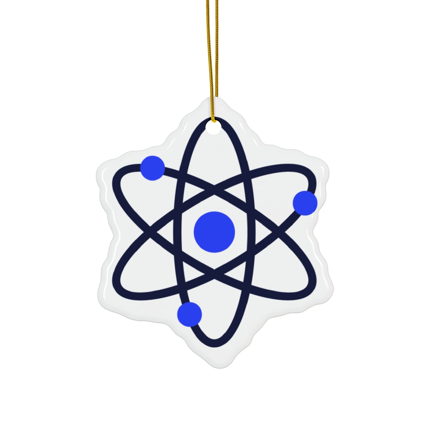 Double-Sided Decorative Ceramic Ornaments – Science & Heart Designs for Holidays