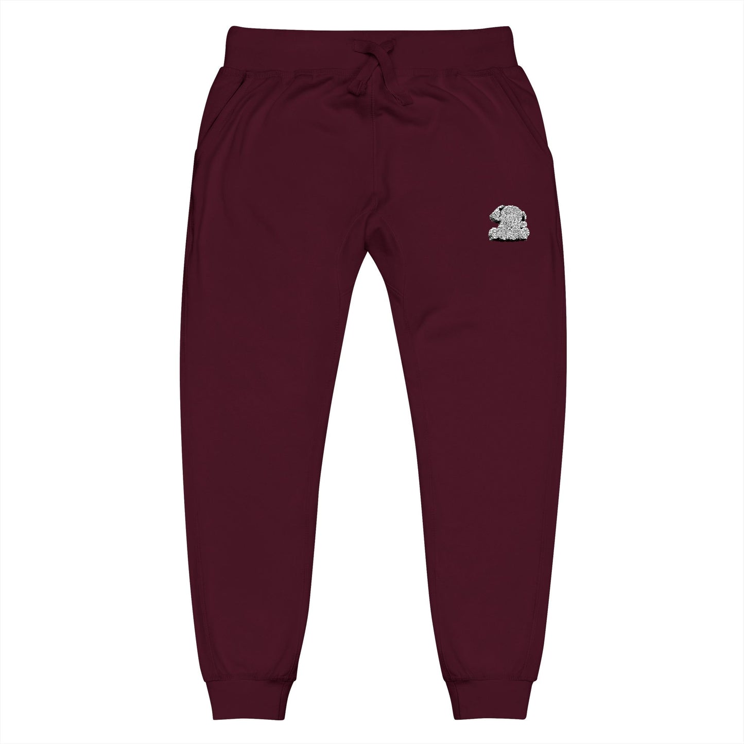 Cozy Embroidered Unisex Fleece Sweatpants - Perfect for Relaxation & Everyday Wear