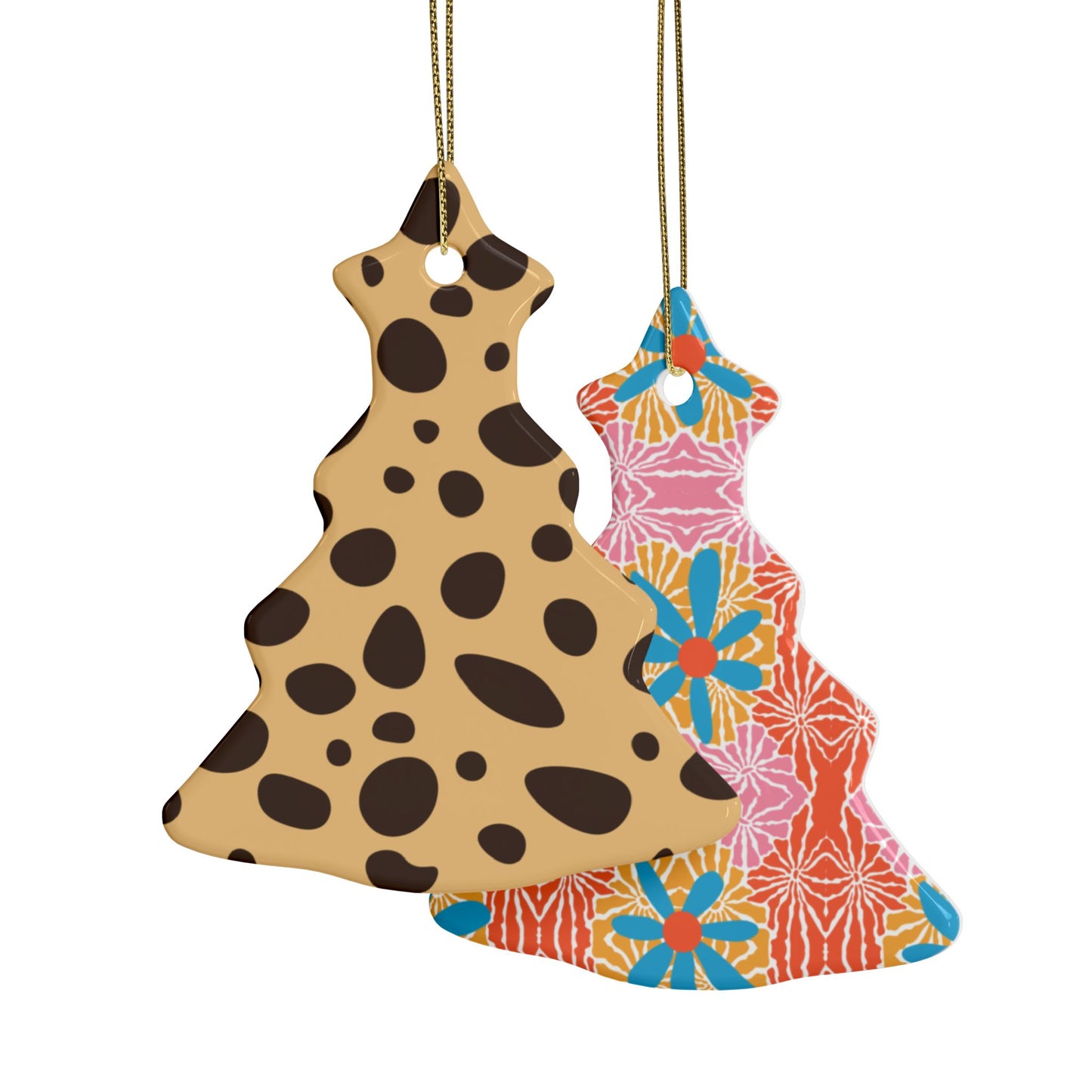 Vibrant Ceramic Heart Ornaments for Holidays & Celebrations - Pack of 1, 5, 10, or 20