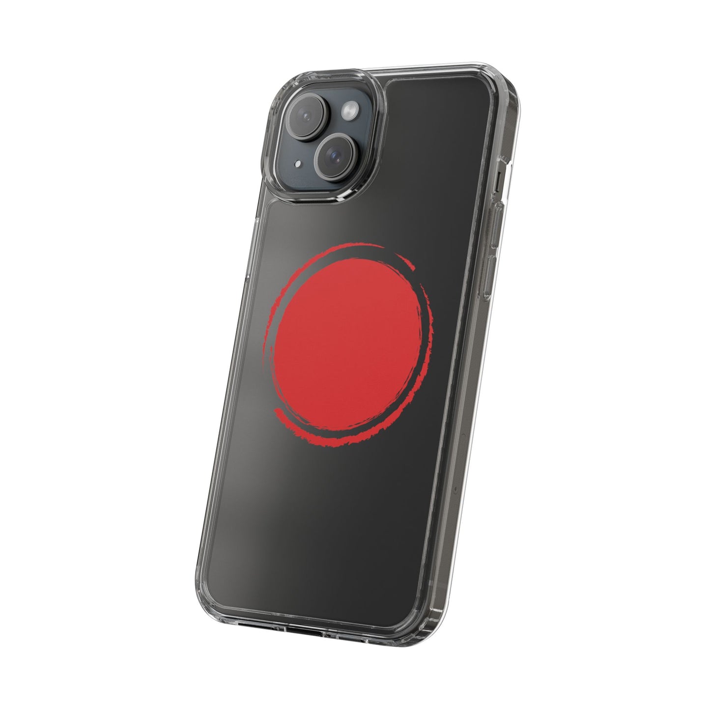 Minimalist Red Circle Clear Phone Case - Sleek & Stylish Protection