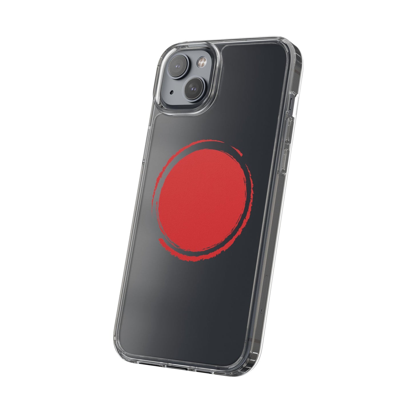 Minimalist Red Circle Clear Phone Case - Sleek & Stylish Protection