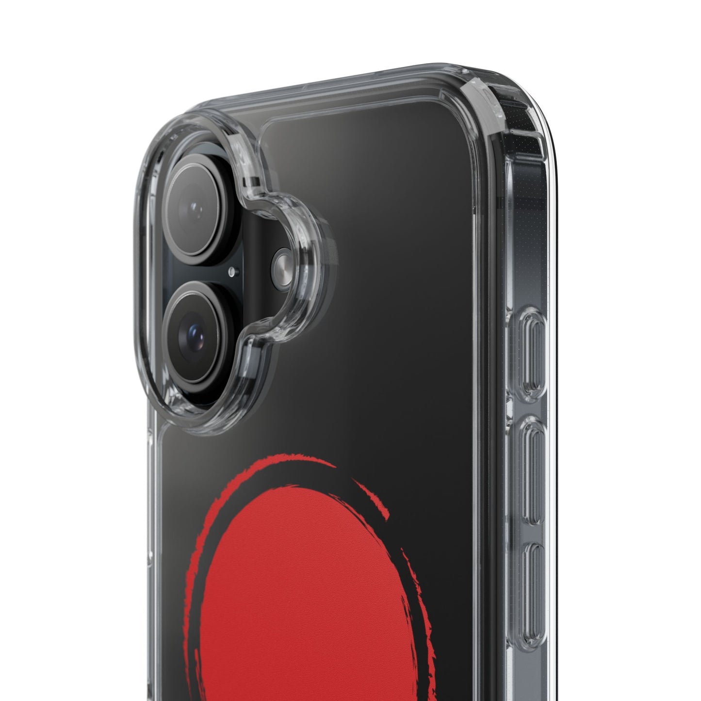 Minimalist Red Circle Clear Phone Case - Sleek & Stylish Protection