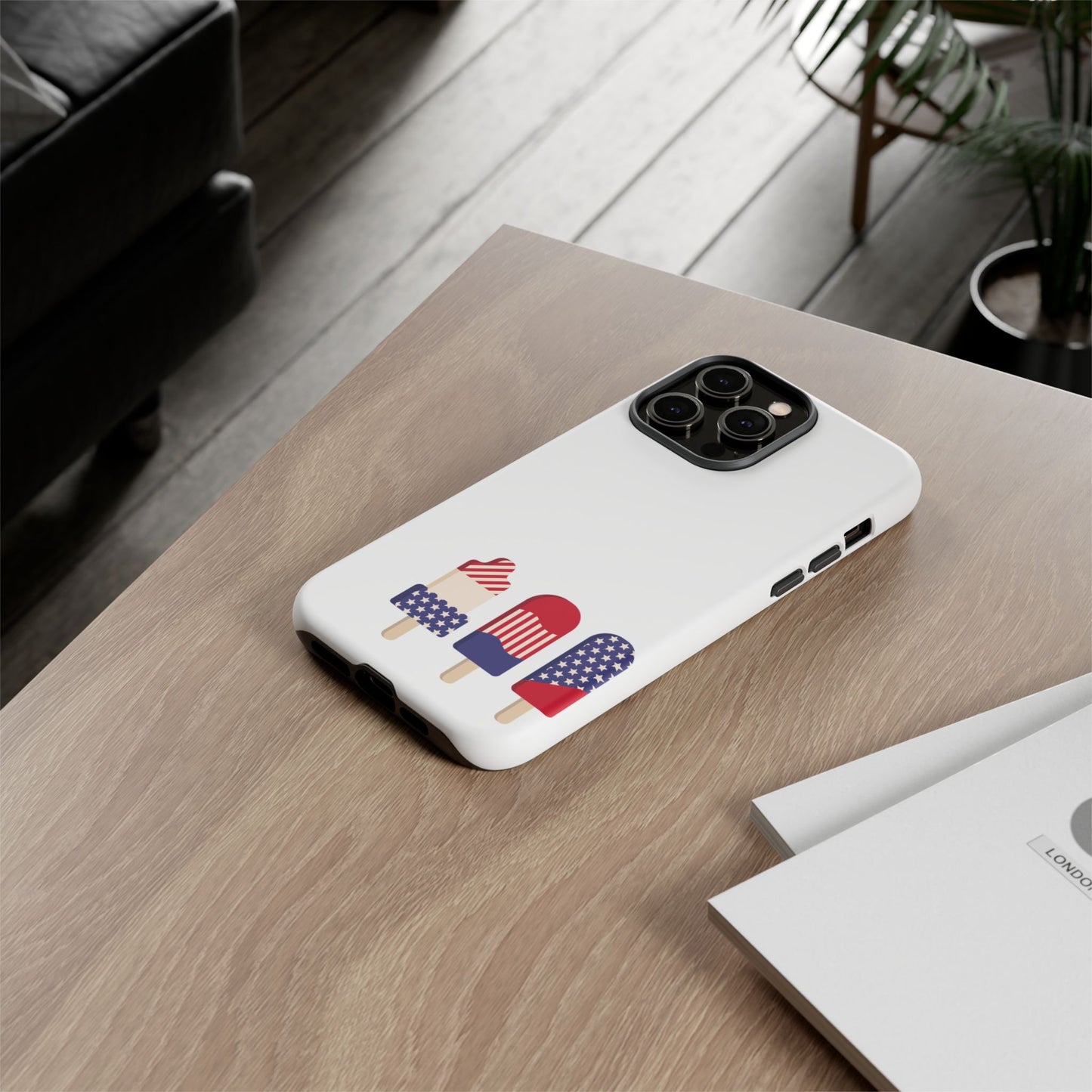 Patriotic Phone Case - Tough Cases with Ice Cream Popsicle Design