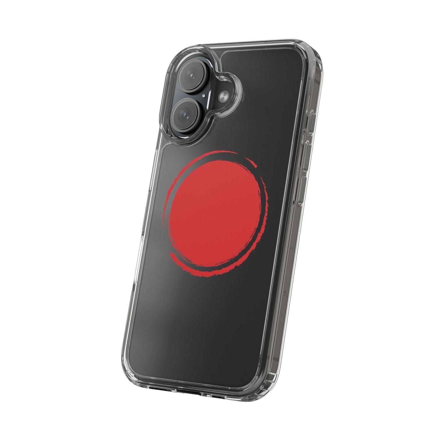Minimalist Red Circle Clear Phone Case - Sleek & Stylish Protection