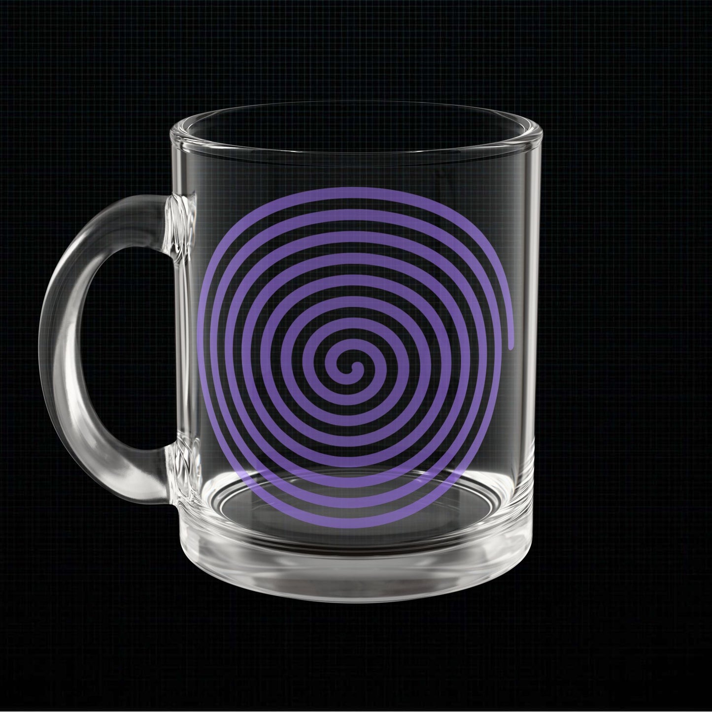 Modern Spiral Glass Mug – 10oz Coffee Cup with Unique Design