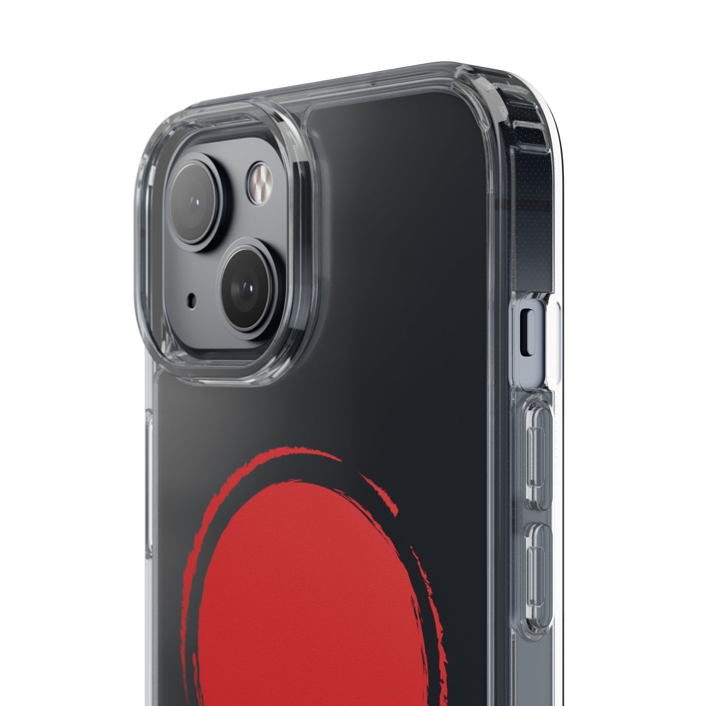 Minimalist Red Circle Clear Phone Case - Sleek & Stylish Protection