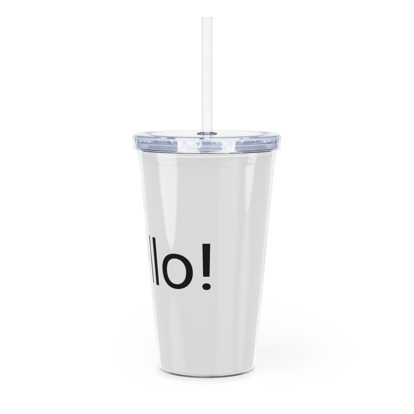 Plastic Tumbler with Straw