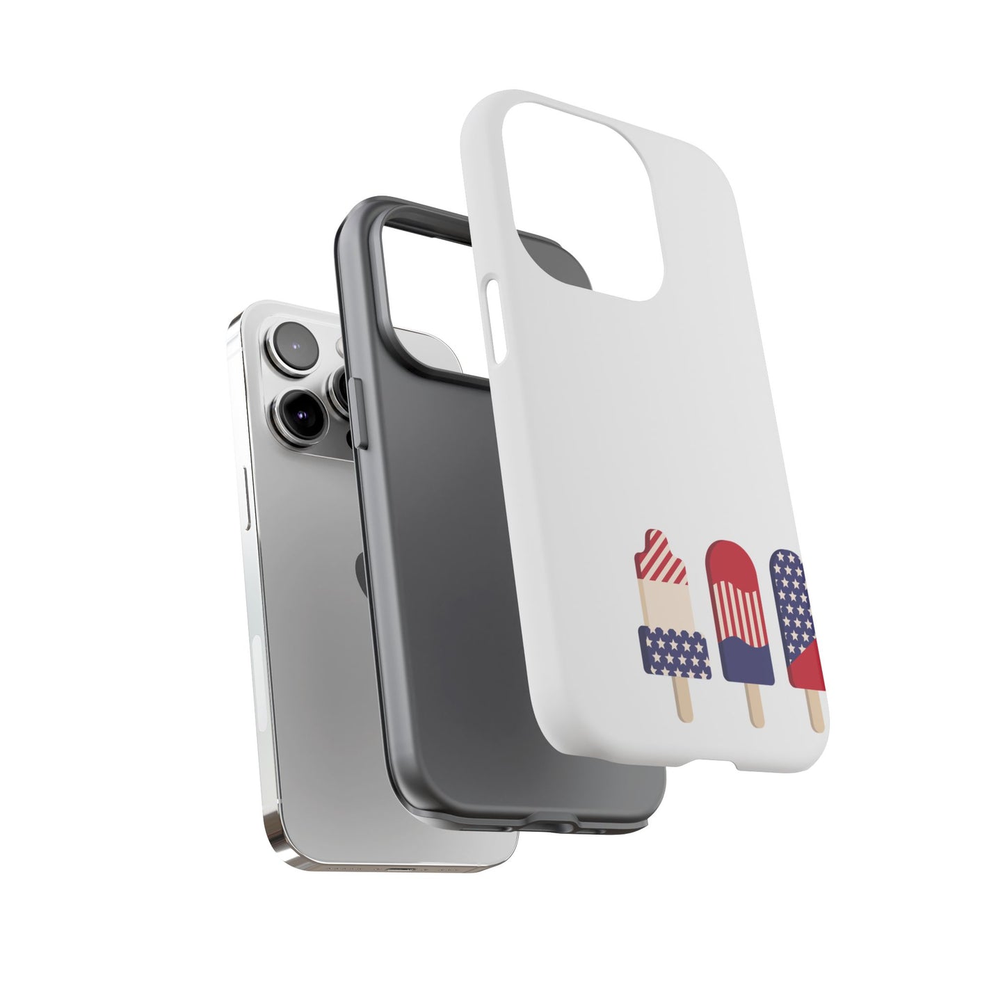 Patriotic Phone Case - Tough Cases with Ice Cream Popsicle Design