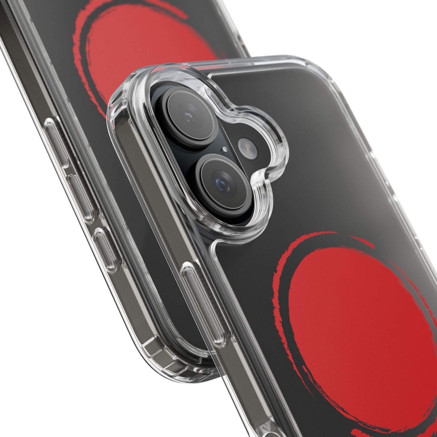 Minimalist Red Circle Clear Phone Case - Sleek & Stylish Protection