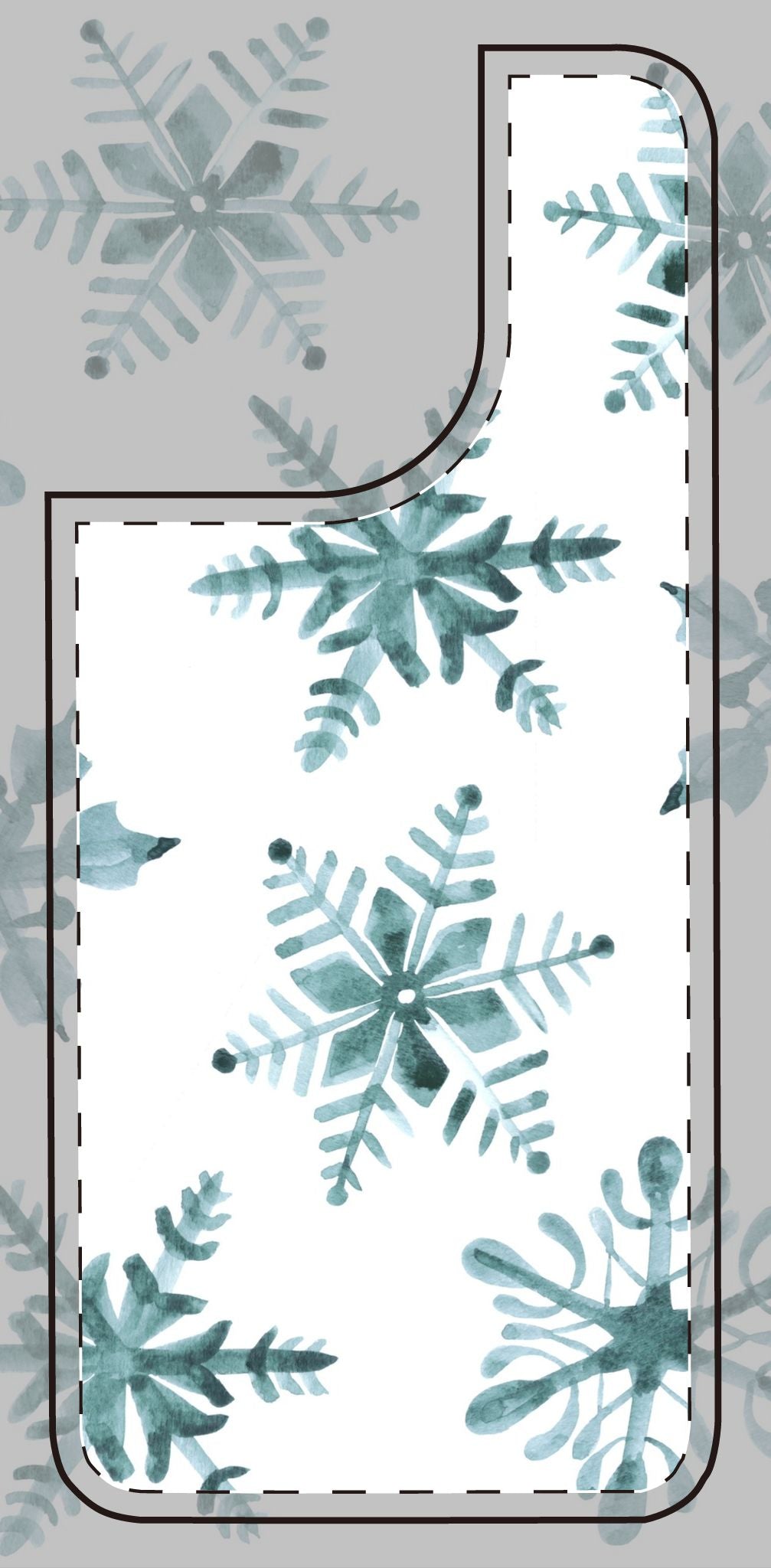 Winter Wonderland Silicone Phone Case - Snowflake Design