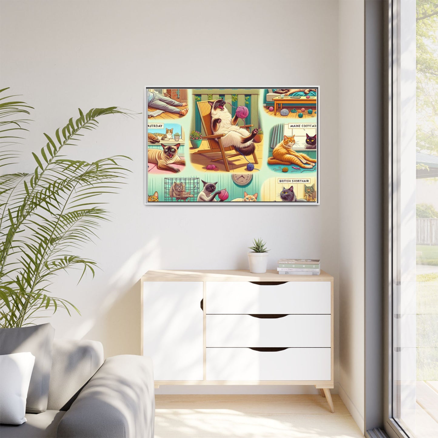 Matte Canvas, Framed (Multi-color)