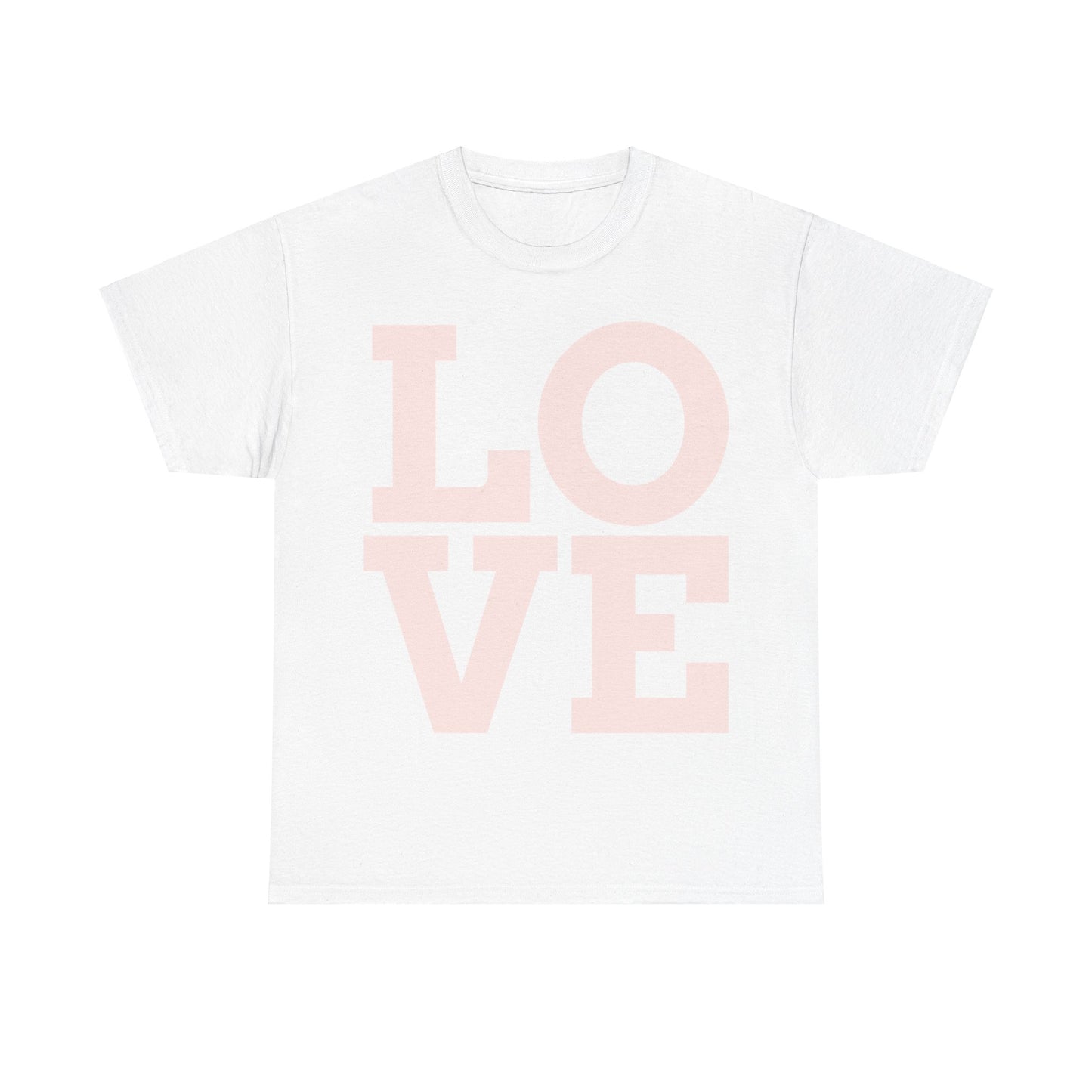 Unisex Heavy Cotton Tee - 'LOVE' Graphic Shirt for Casual Comfort