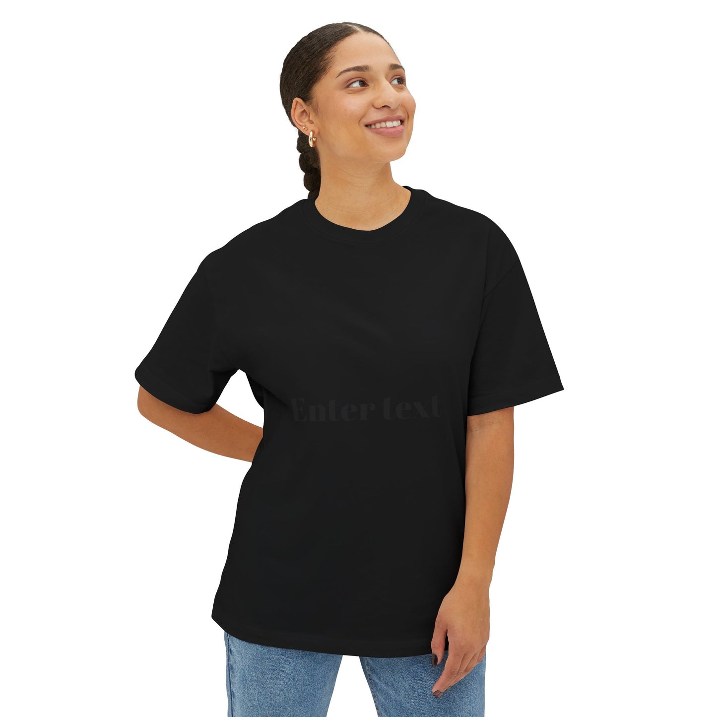 Personalized Unisex Oversized Boxy Tee - Customizable Text Apparel