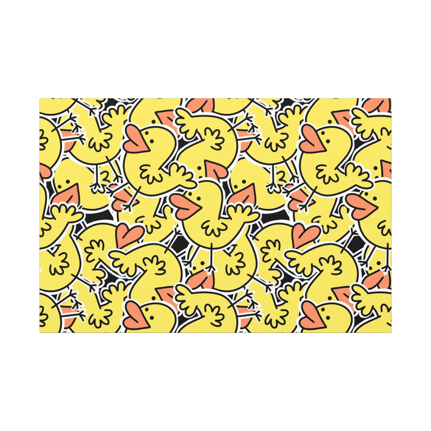 Whimsical Duck Canvas Art Wraps - Fun Home Decor for Kids' Rooms