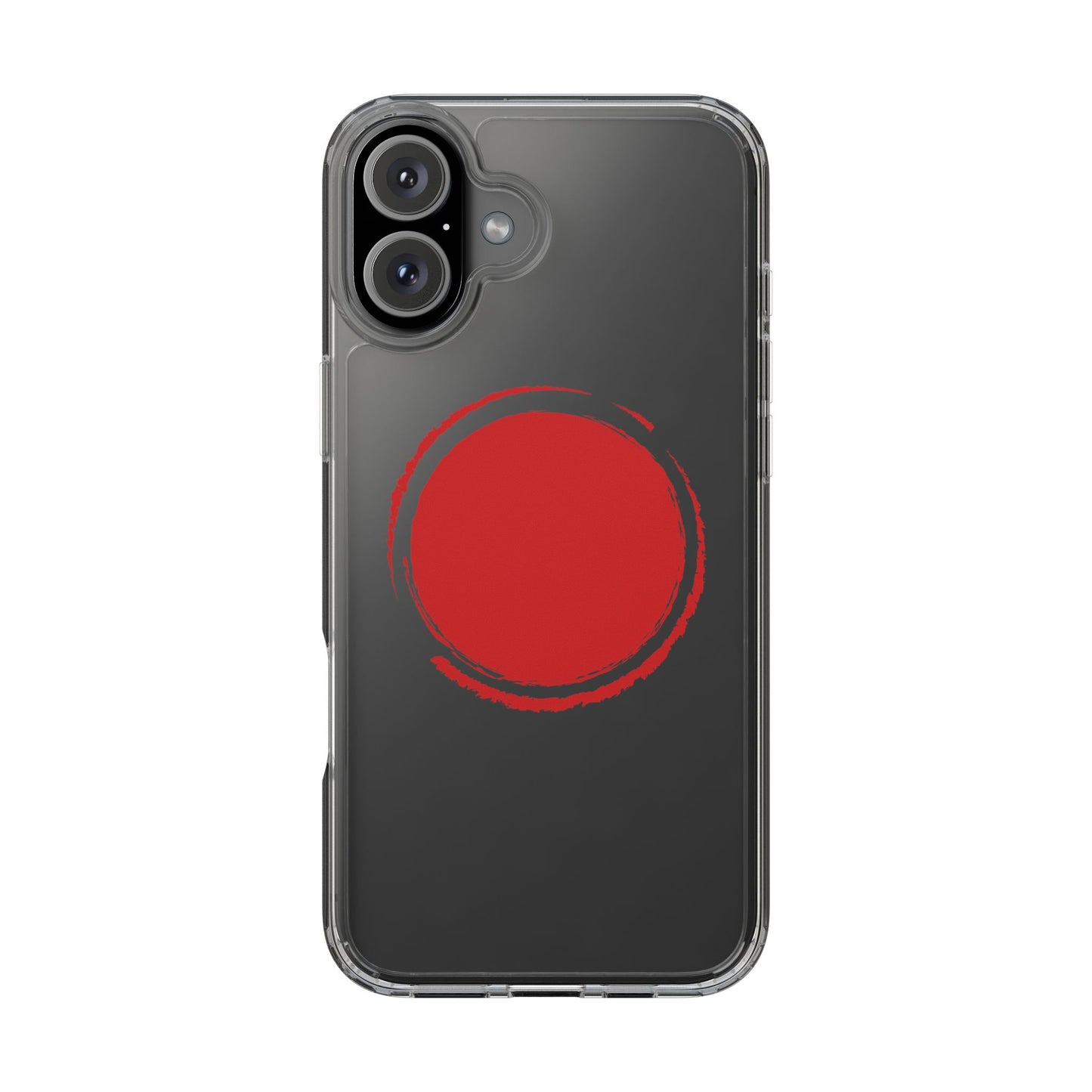 Minimalist Red Circle Clear Phone Case - Sleek & Stylish Protection
