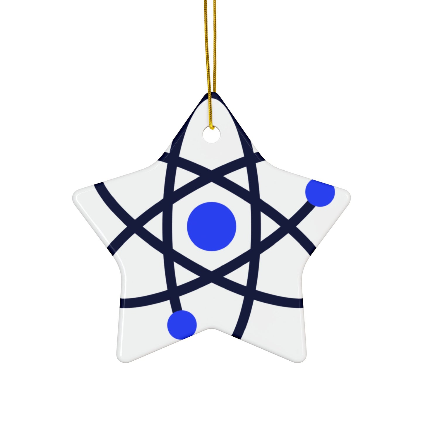 Double-Sided Decorative Ceramic Ornaments – Science & Heart Designs for Holidays