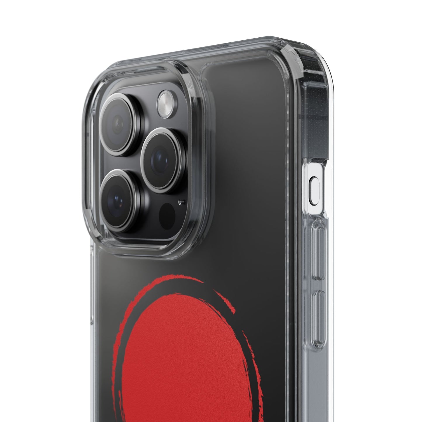 Minimalist Red Circle Clear Phone Case - Sleek & Stylish Protection