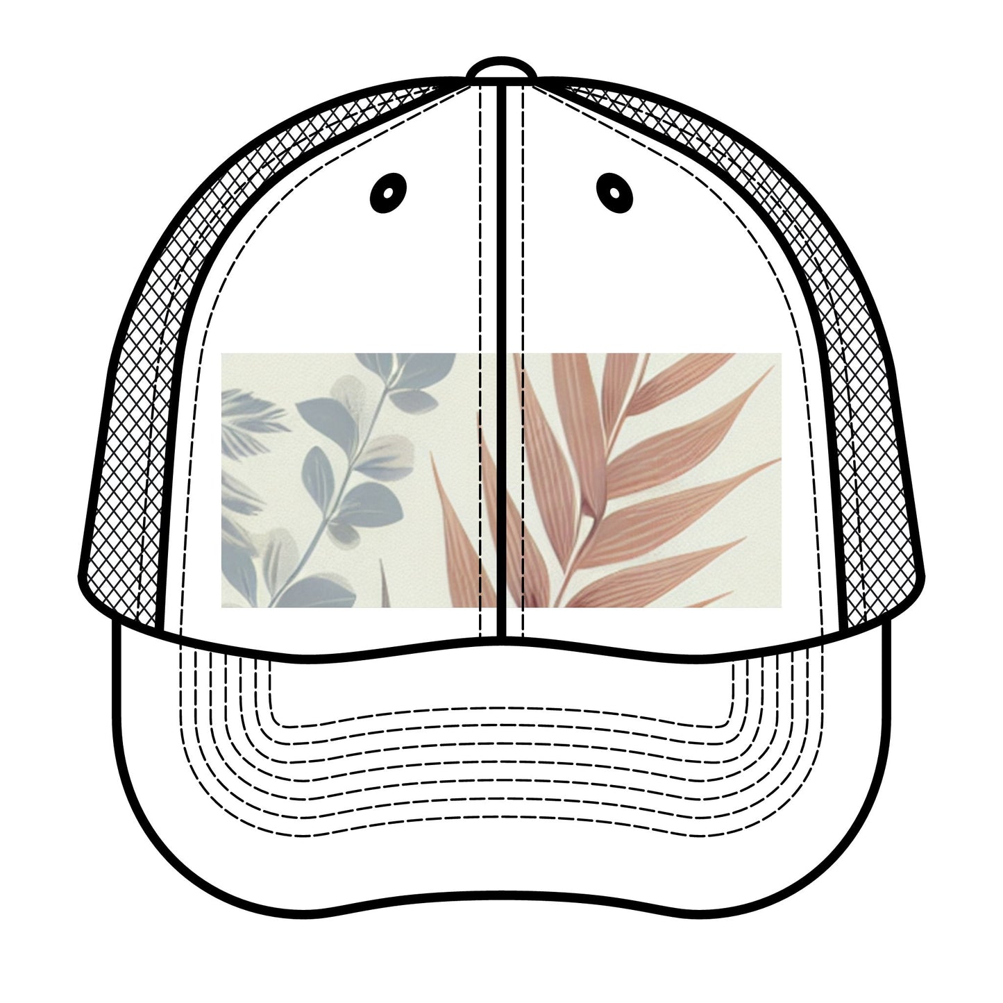 Retro Floral Trucker Hat - Stylish Summer Accessory for Outdoor Adventures