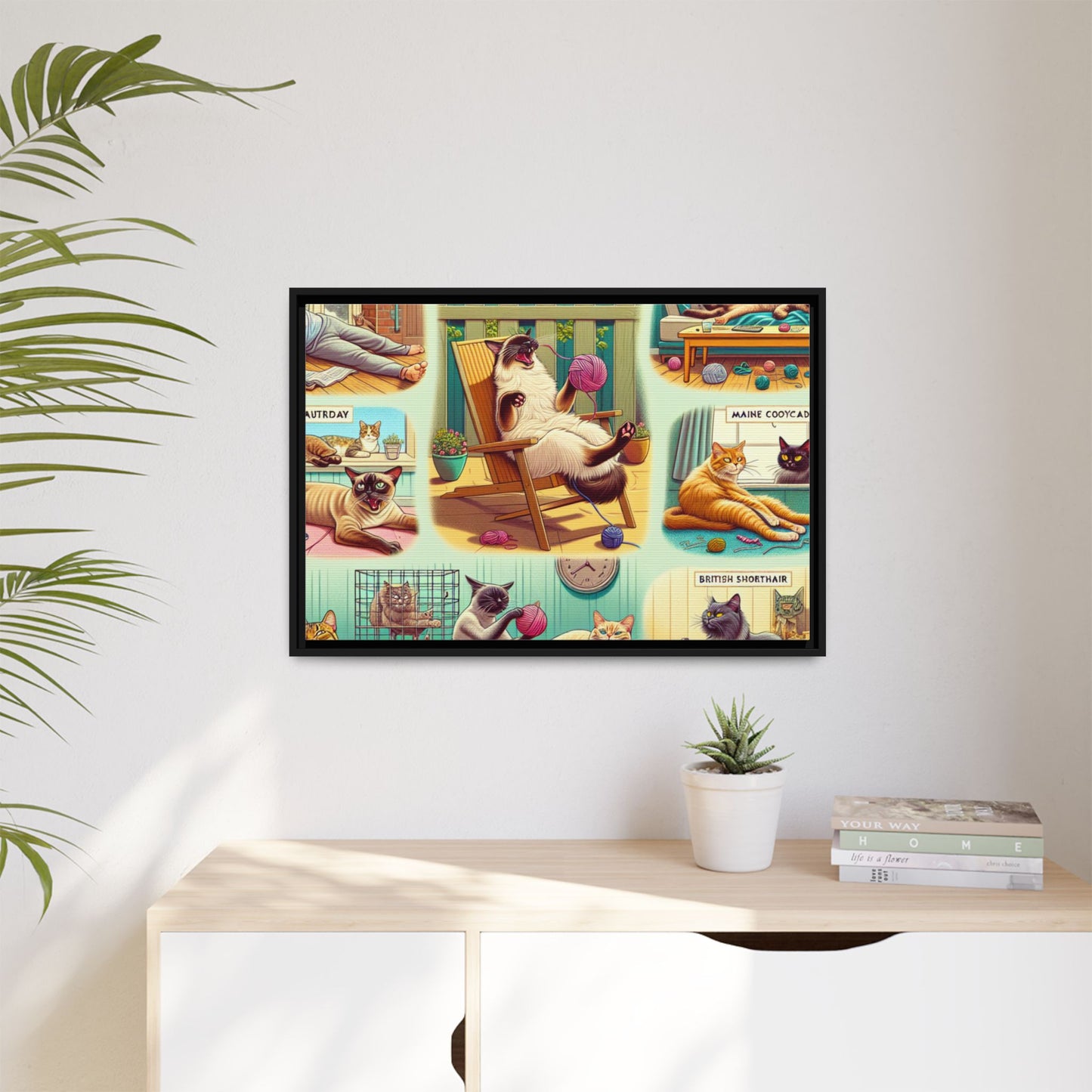 Matte Canvas, Framed (Multi-color)