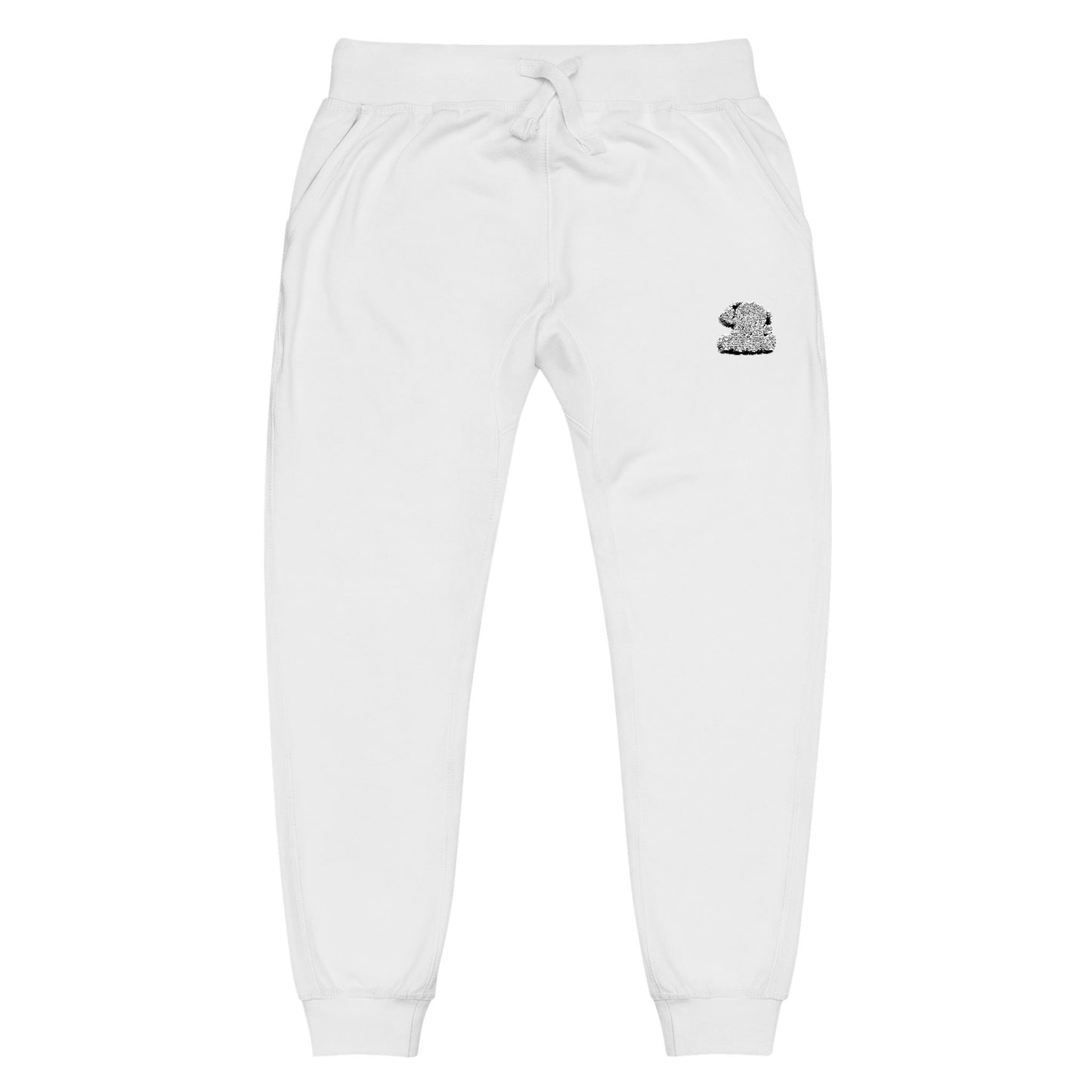 Cozy Embroidered Unisex Fleece Sweatpants - Perfect for Relaxation & Everyday Wear