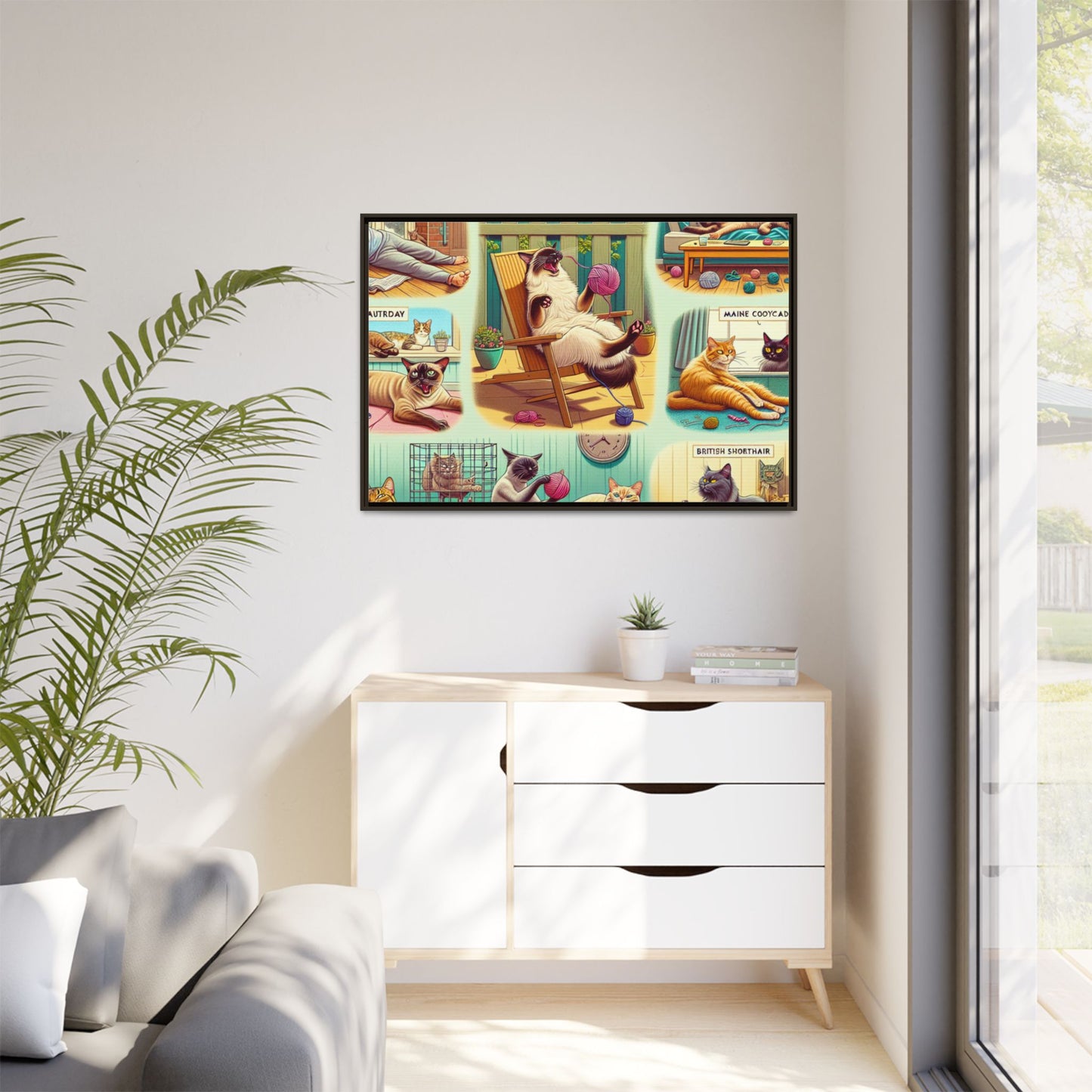 Matte Canvas, Framed (Multi-color)