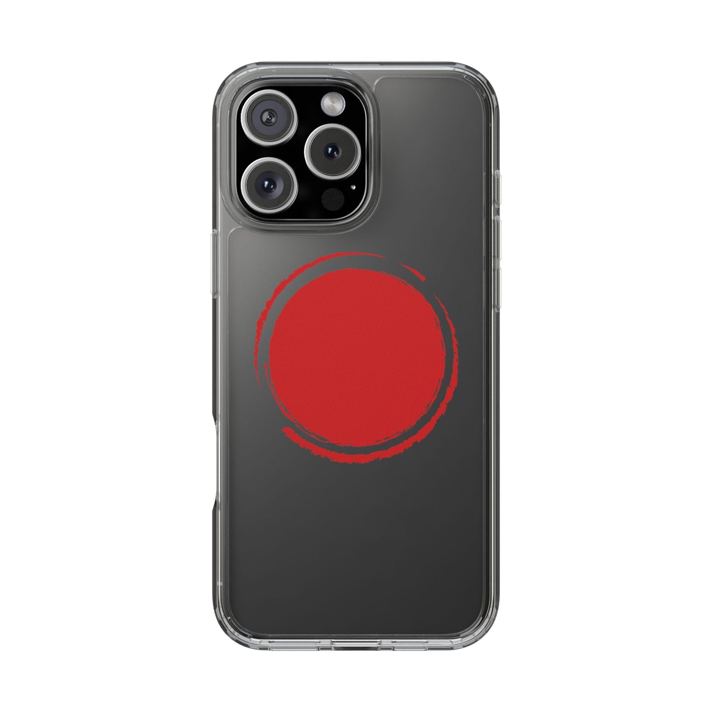 Minimalist Red Circle Clear Phone Case - Sleek & Stylish Protection