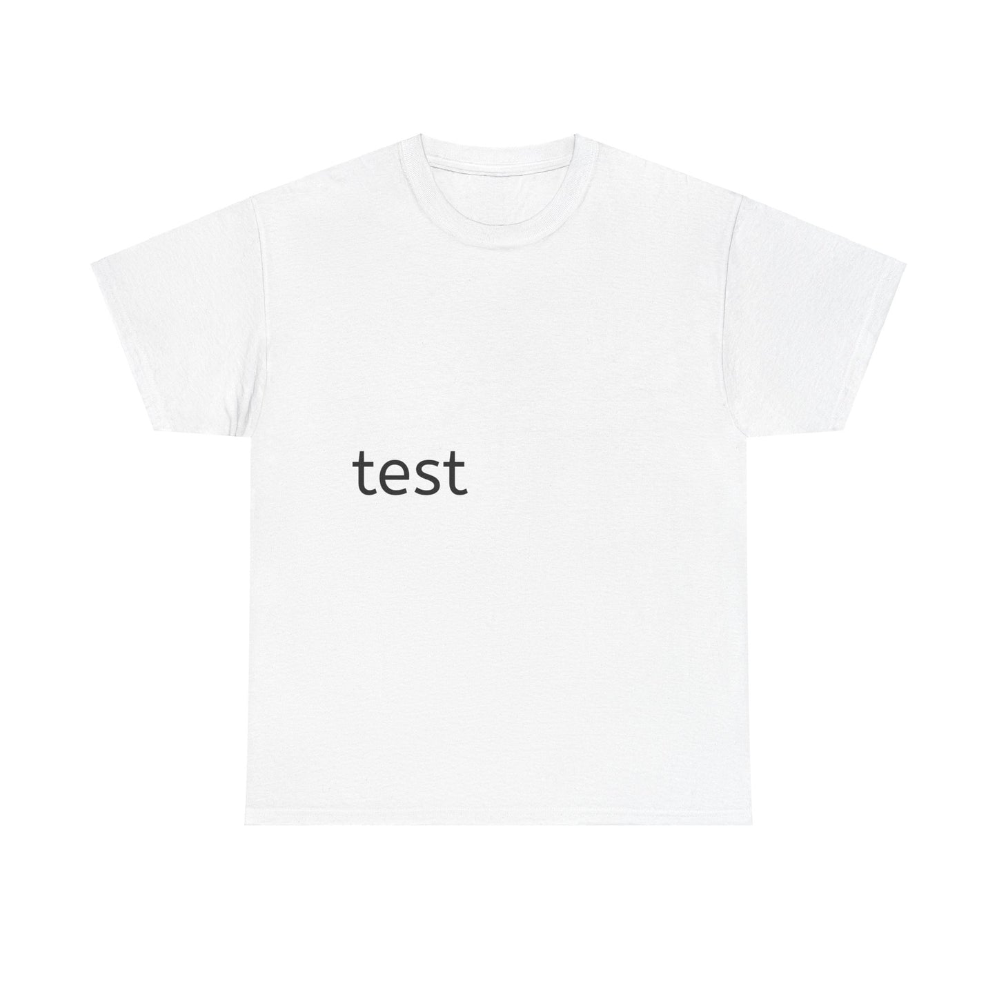 Minimalist Unisex Heavy Cotton Tee with 'test' Print