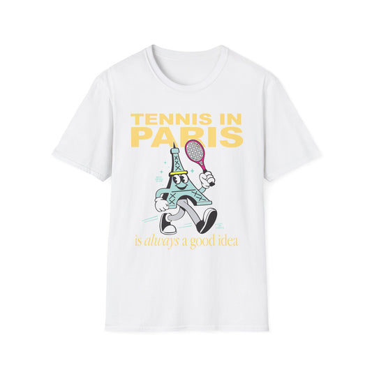 Tennis in Paris Unisex Softstyle T-Shirt - Fun Sporty Graphic Tee