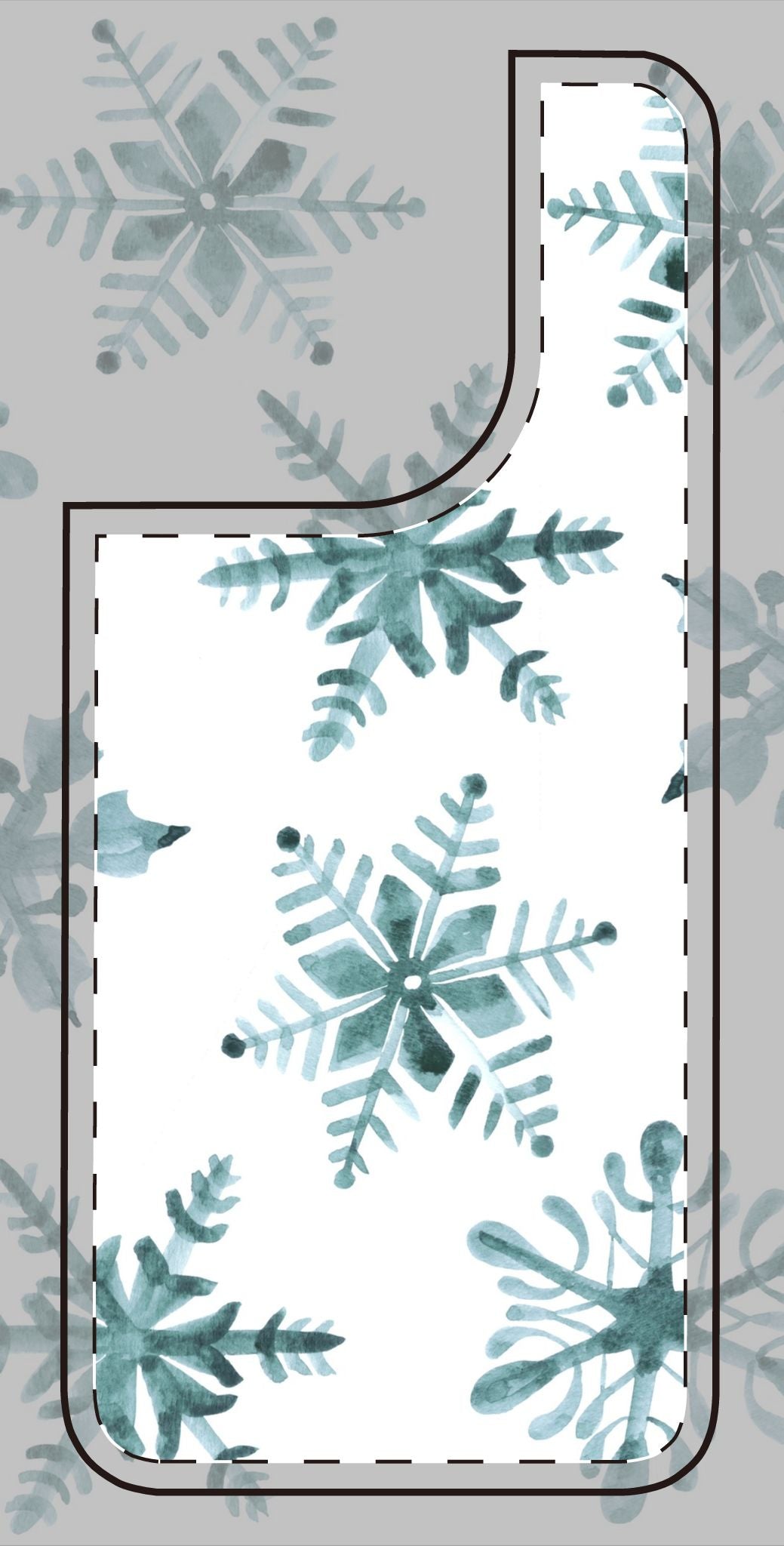 Winter Wonderland Silicone Phone Case - Snowflake Design