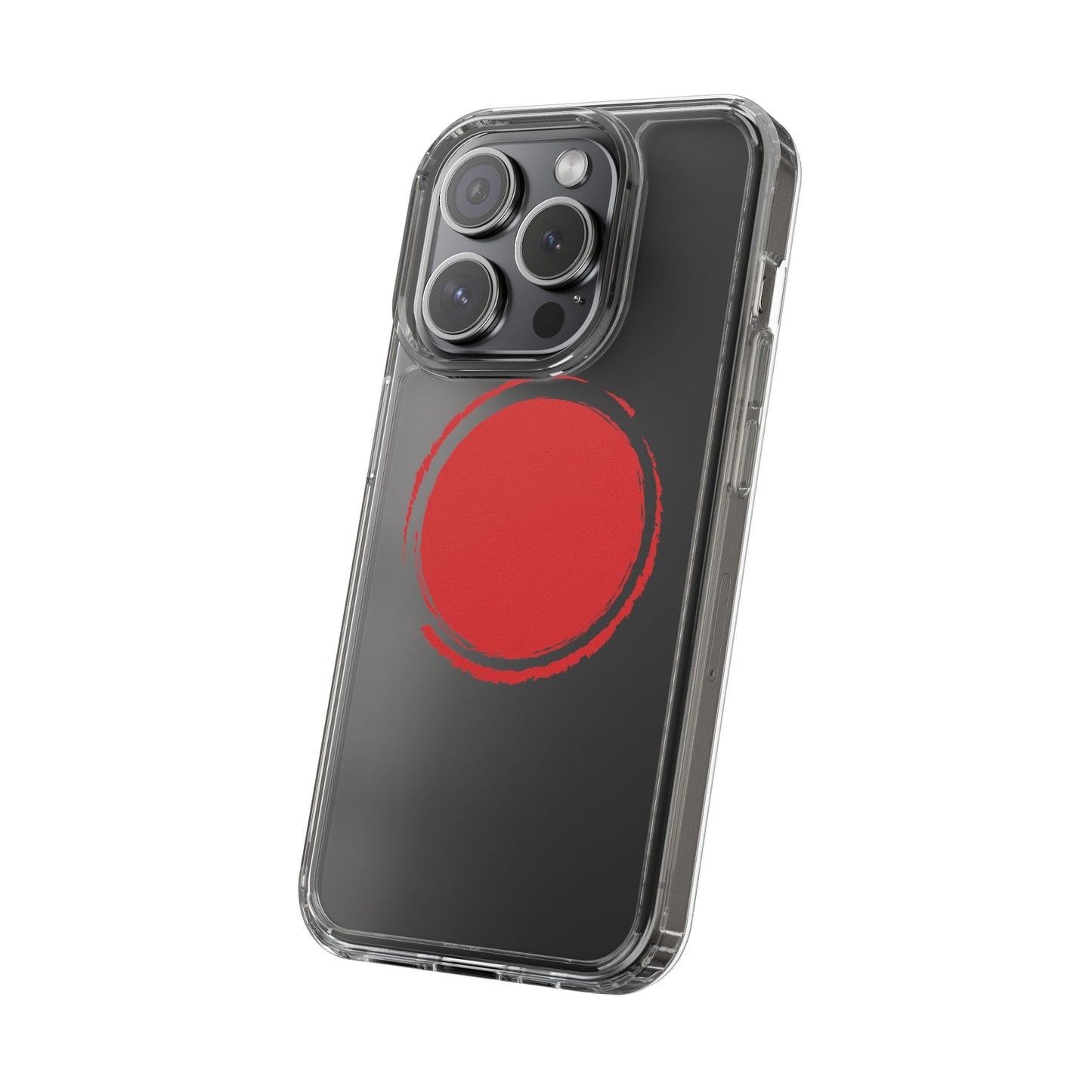 Minimalist Red Circle Clear Phone Case - Sleek & Stylish Protection