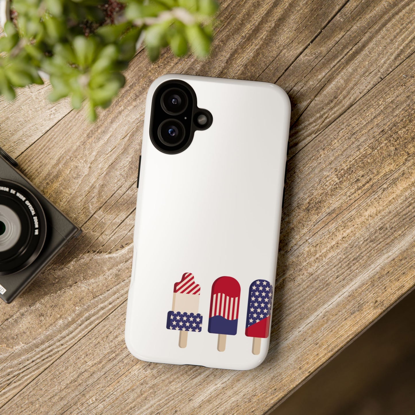 Patriotic Phone Case - Tough Cases with Ice Cream Popsicle Design