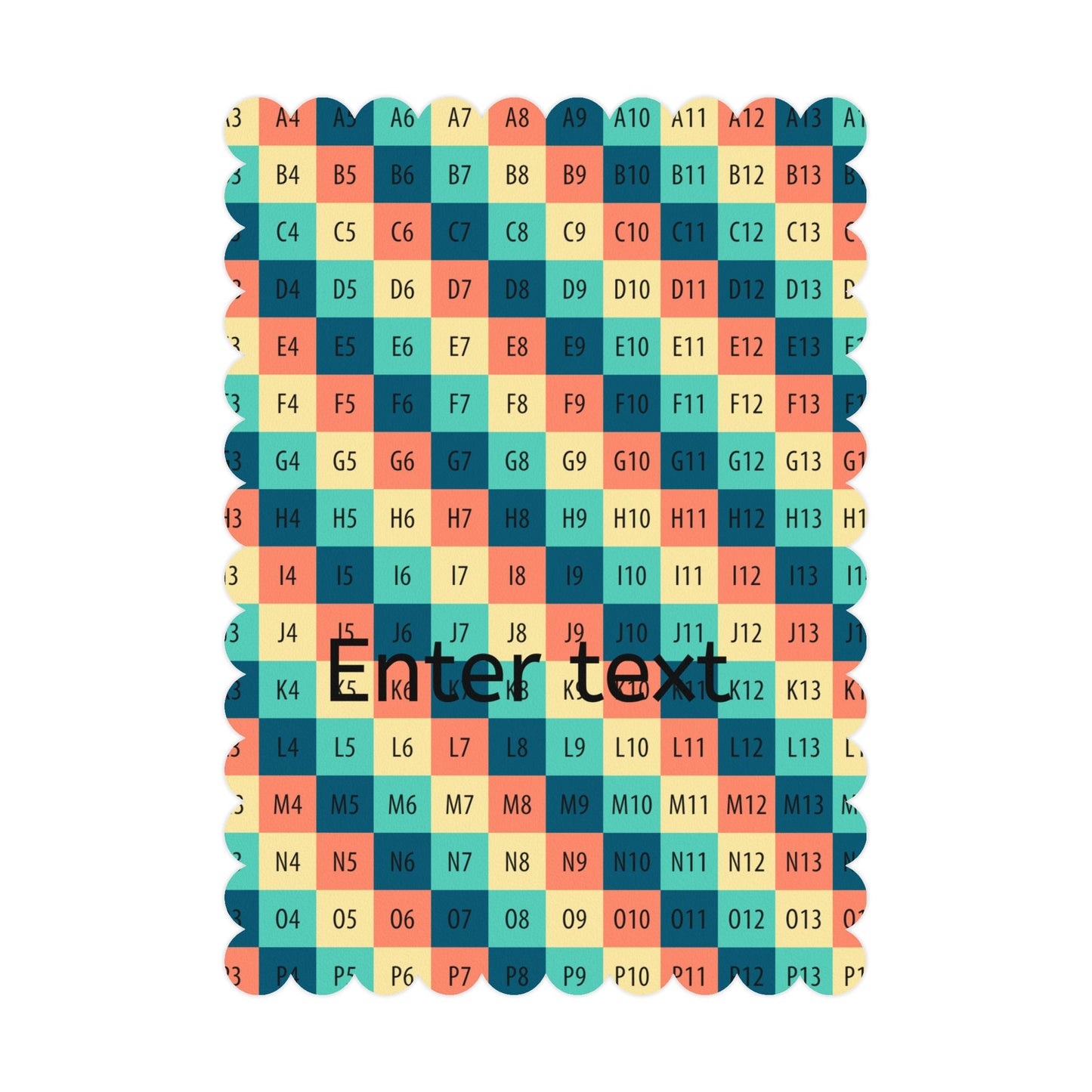 Customizable Postcards Set - Colorful Grid Designs for Personal Greetings