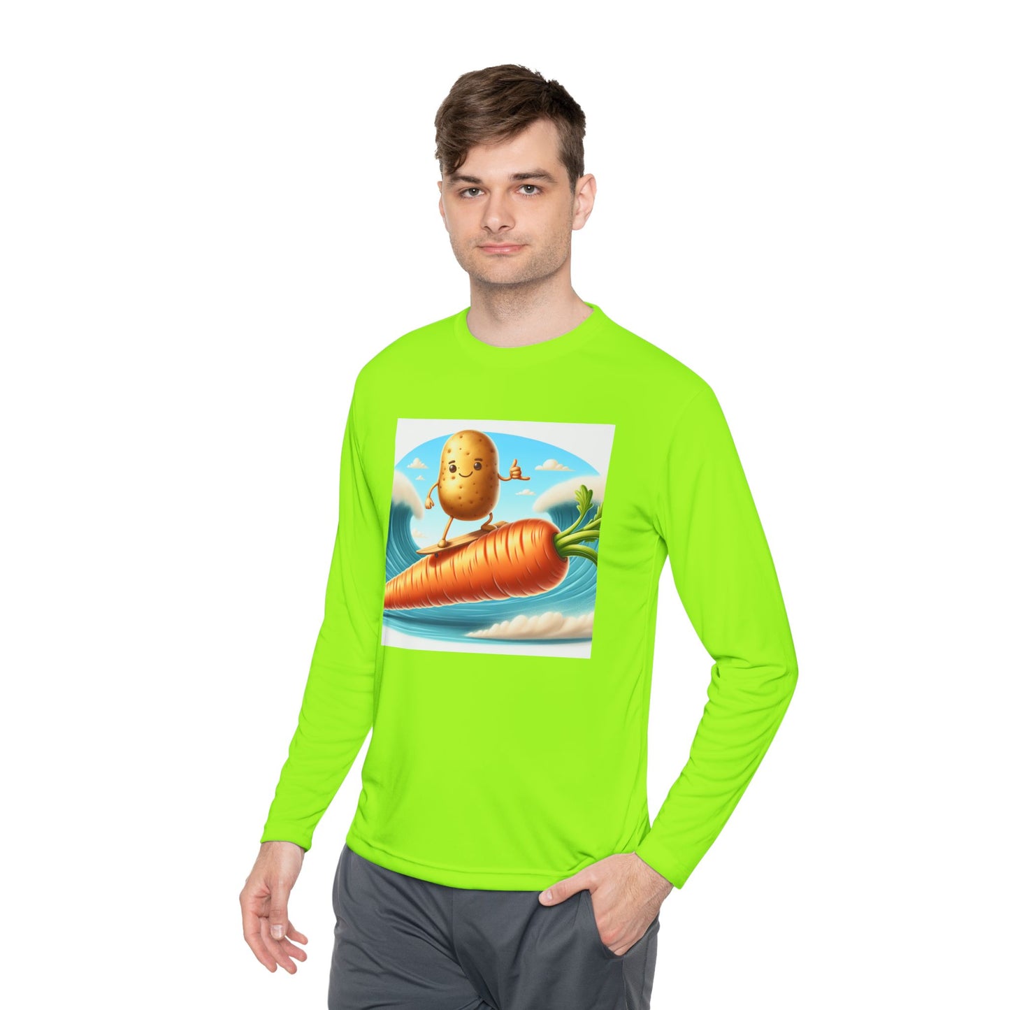 Surfing Potato Unisex Lightweight Long Sleeve Tee