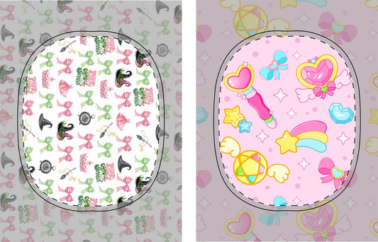 Cute Kawaii AirPods Max Shell Case - Pink & Green Bow Design