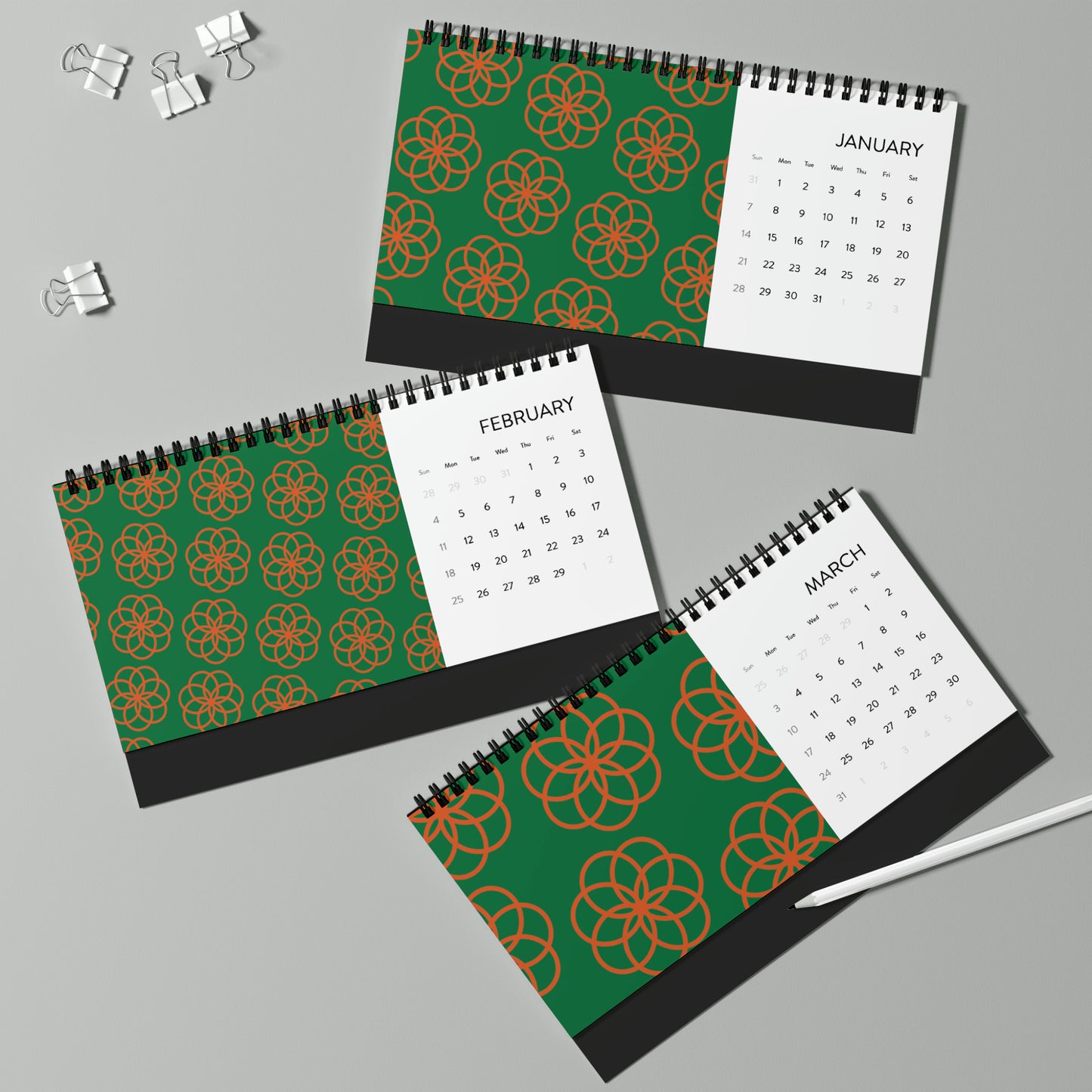 Desk Calendar (2024 grid