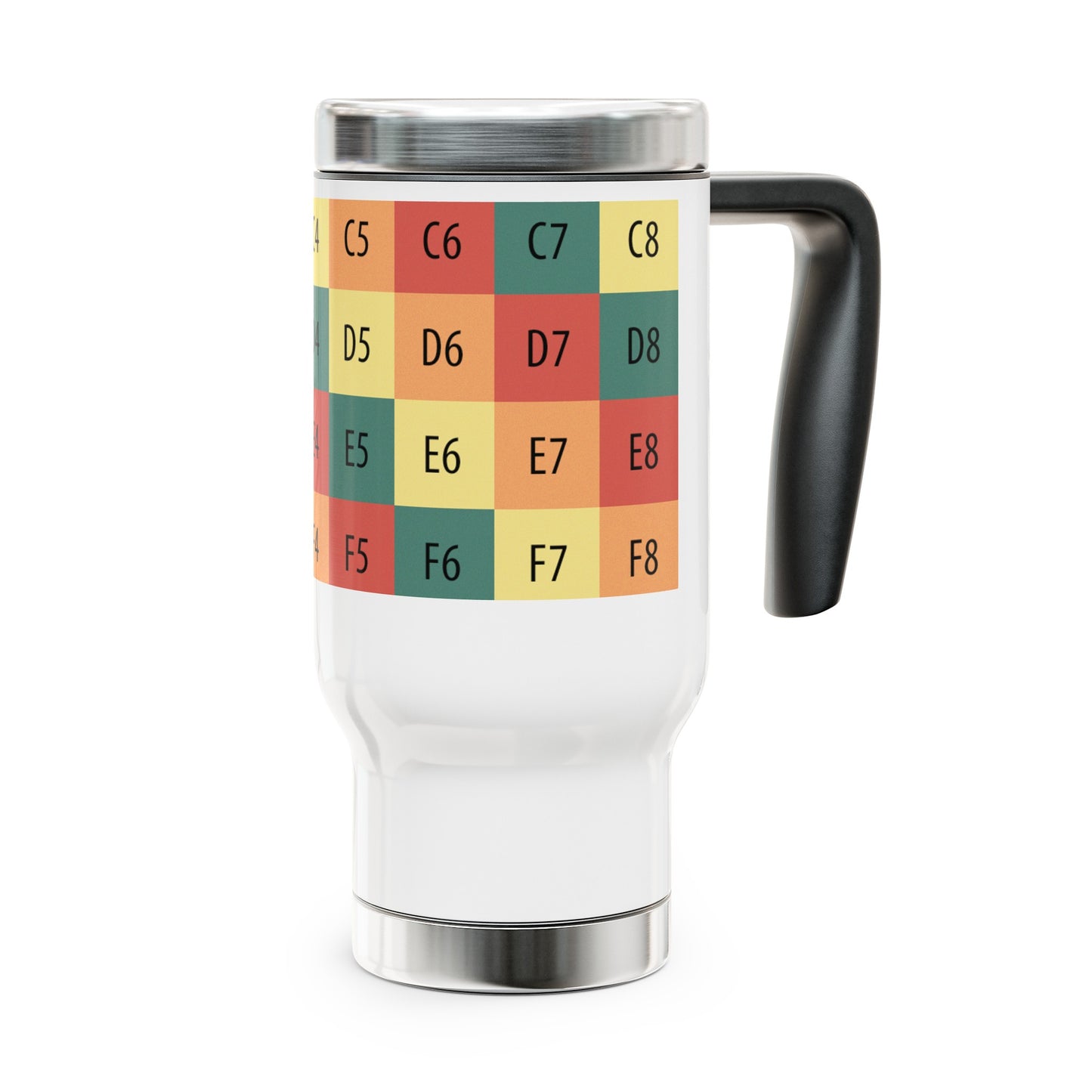 Stainless Steel Travel Mug with Handle, 14oz