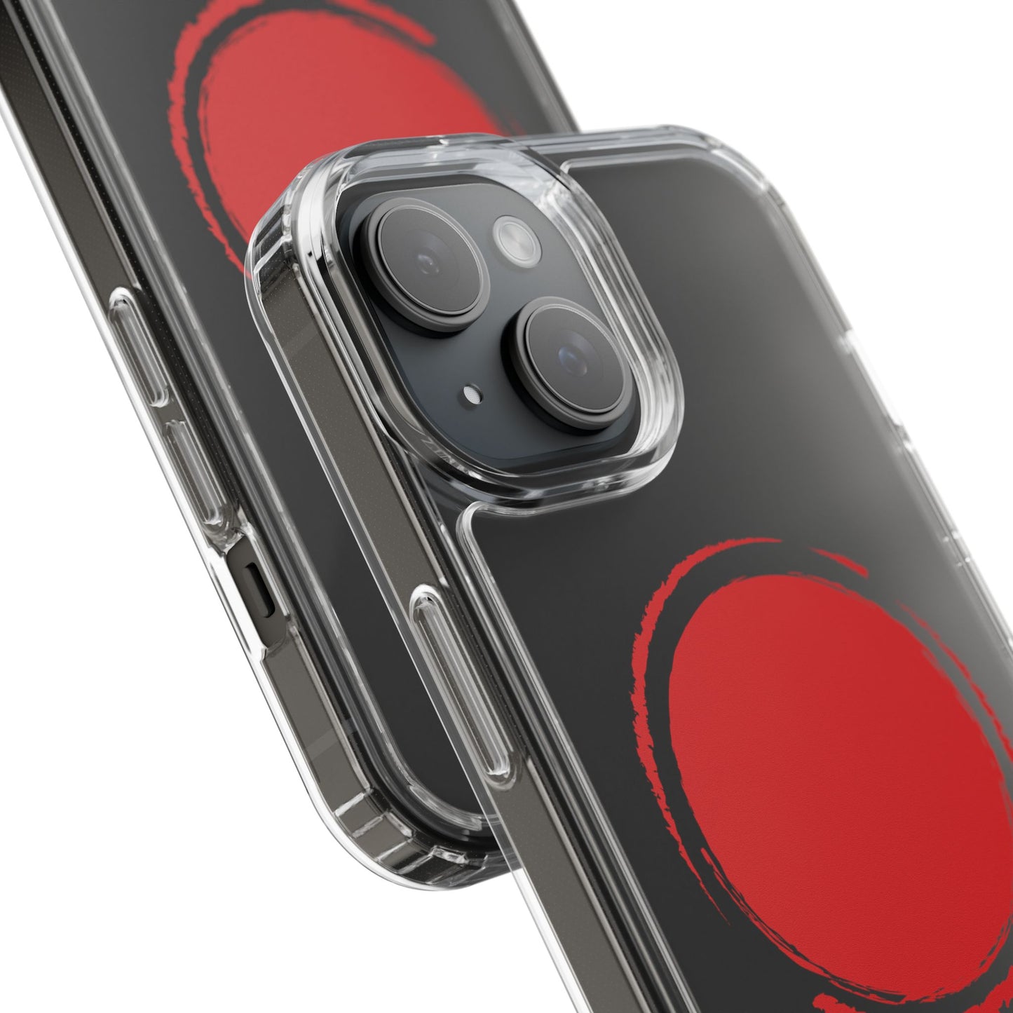 Minimalist Red Circle Clear Phone Case - Sleek & Stylish Protection