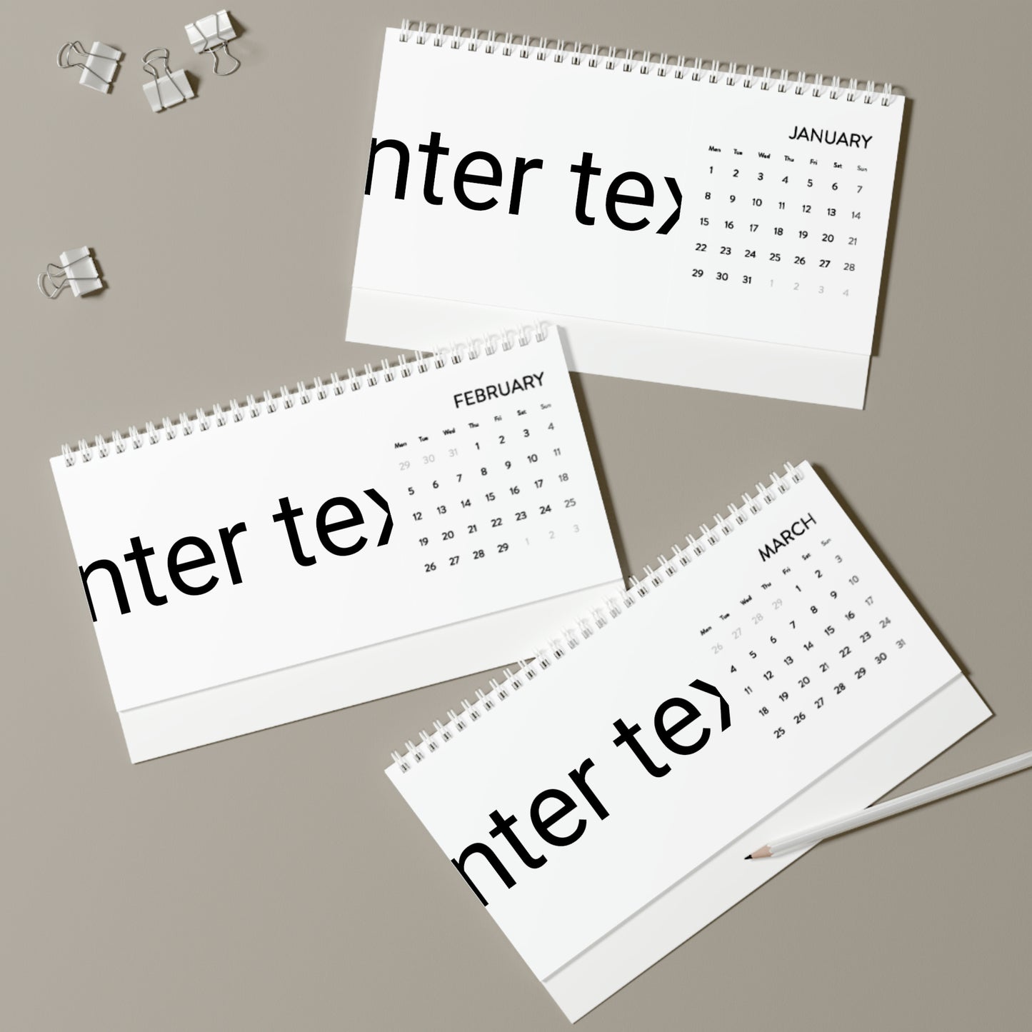 Desk Calendar (2024 grid)