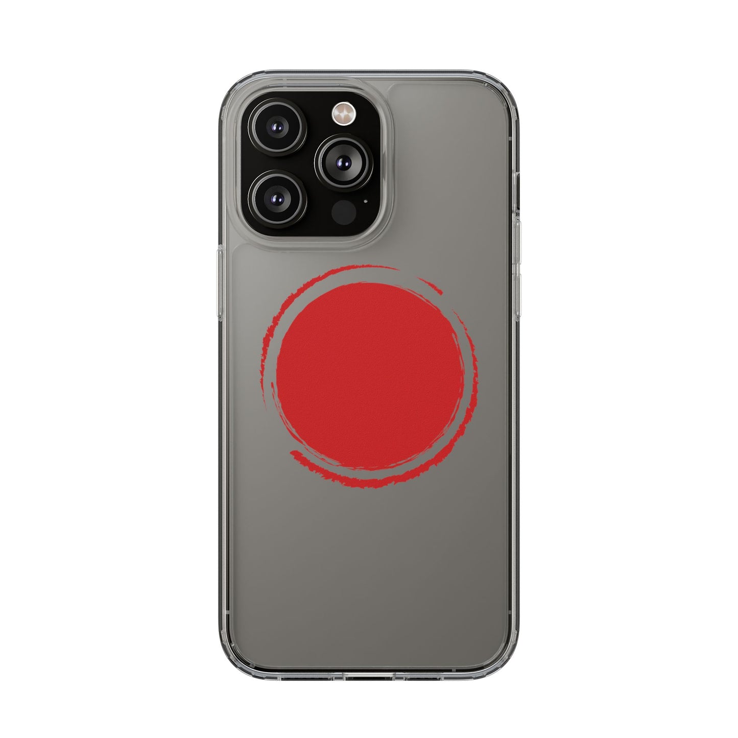 Minimalist Red Circle Clear Phone Case - Sleek & Stylish Protection