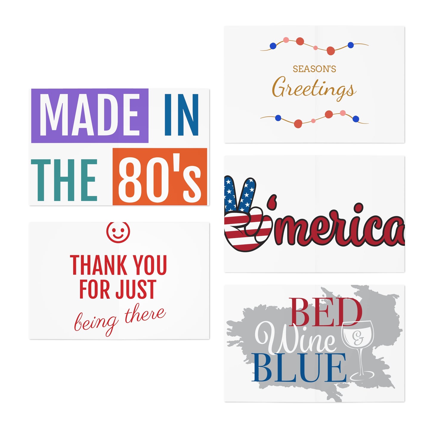 Multi-Design Greeting Cards (5-Pack)