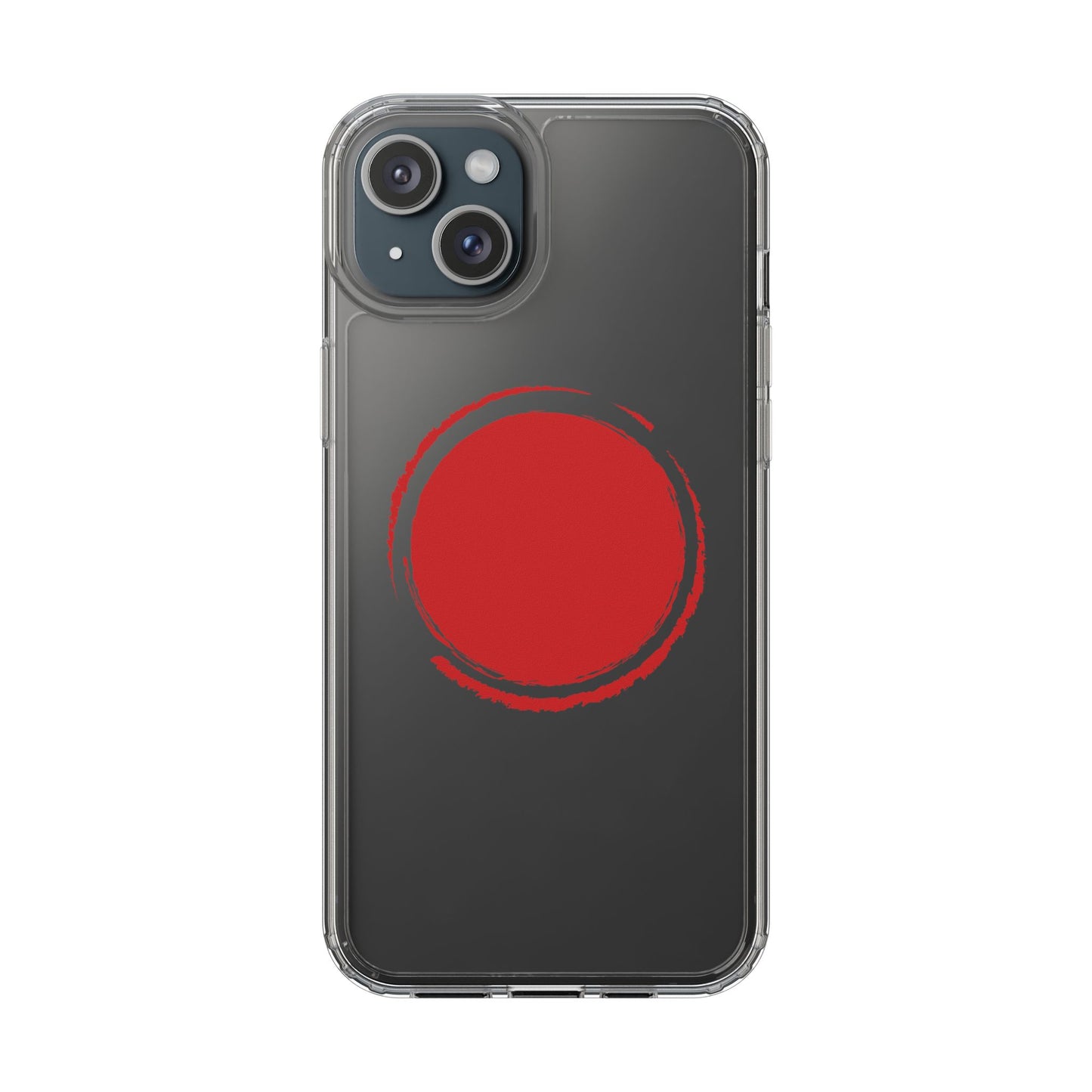 Minimalist Red Circle Clear Phone Case - Sleek & Stylish Protection