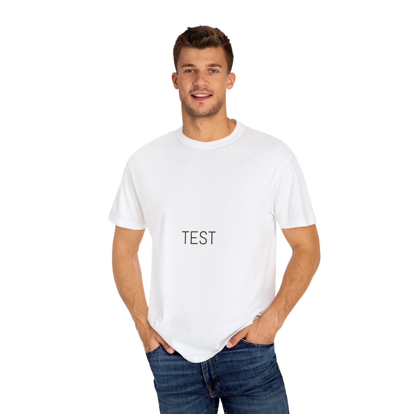Stylish Unisex Garment-Dyed T-Shirt with 'TEST' Design